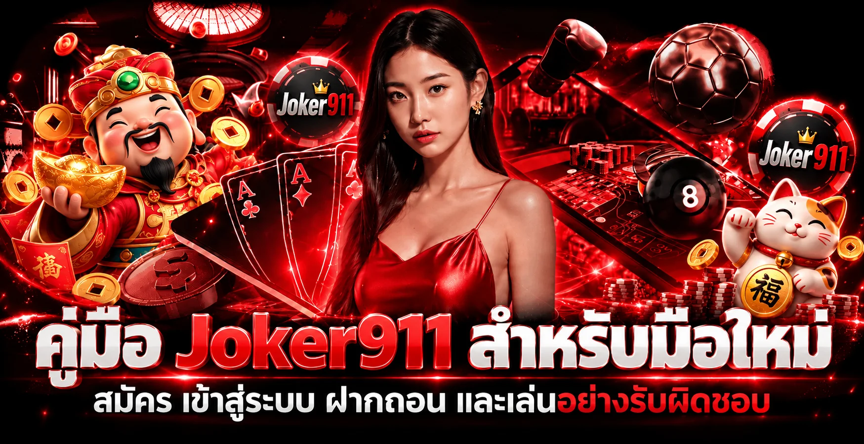 Joker911 คู่มือสมัคร เข้าสู่ระบบ ฝากถอน